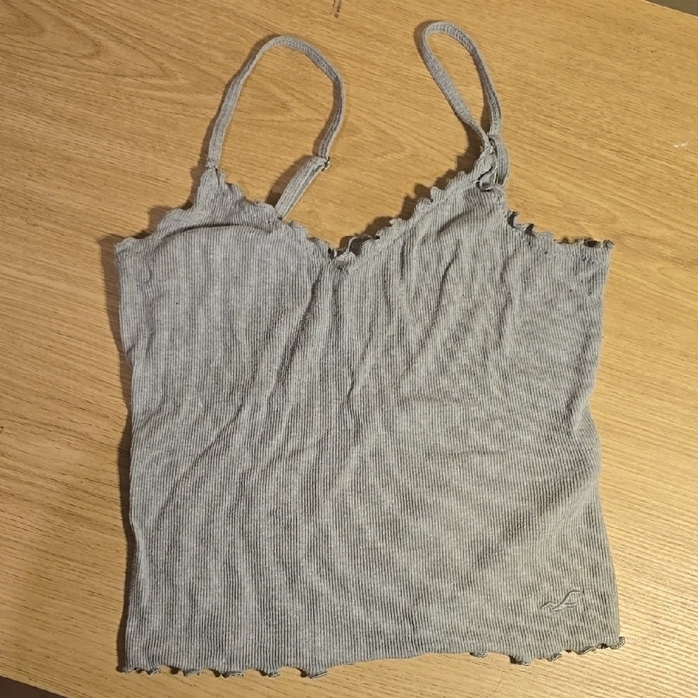 Hollister must have collection Gray tank top S